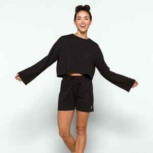 FREE PEOPLE Movement Sunny Set Two Piece Athleisure Set Black NWT - XS